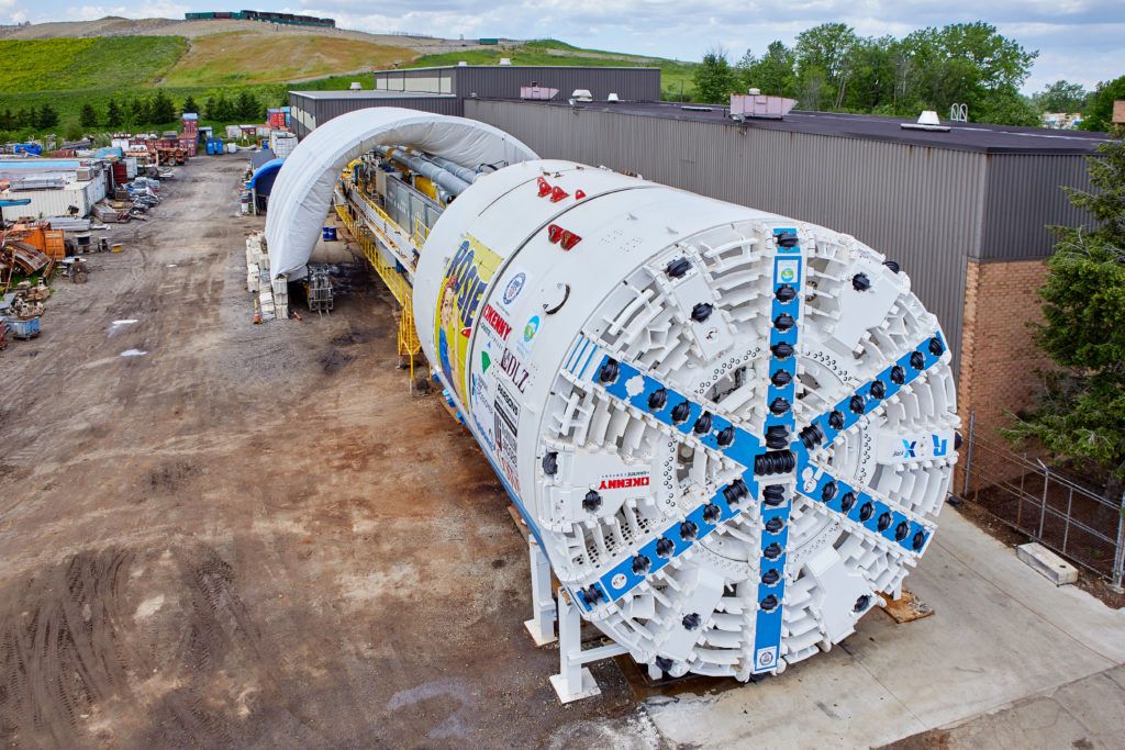 Перевозка горнопроходческого щита железной дорогой