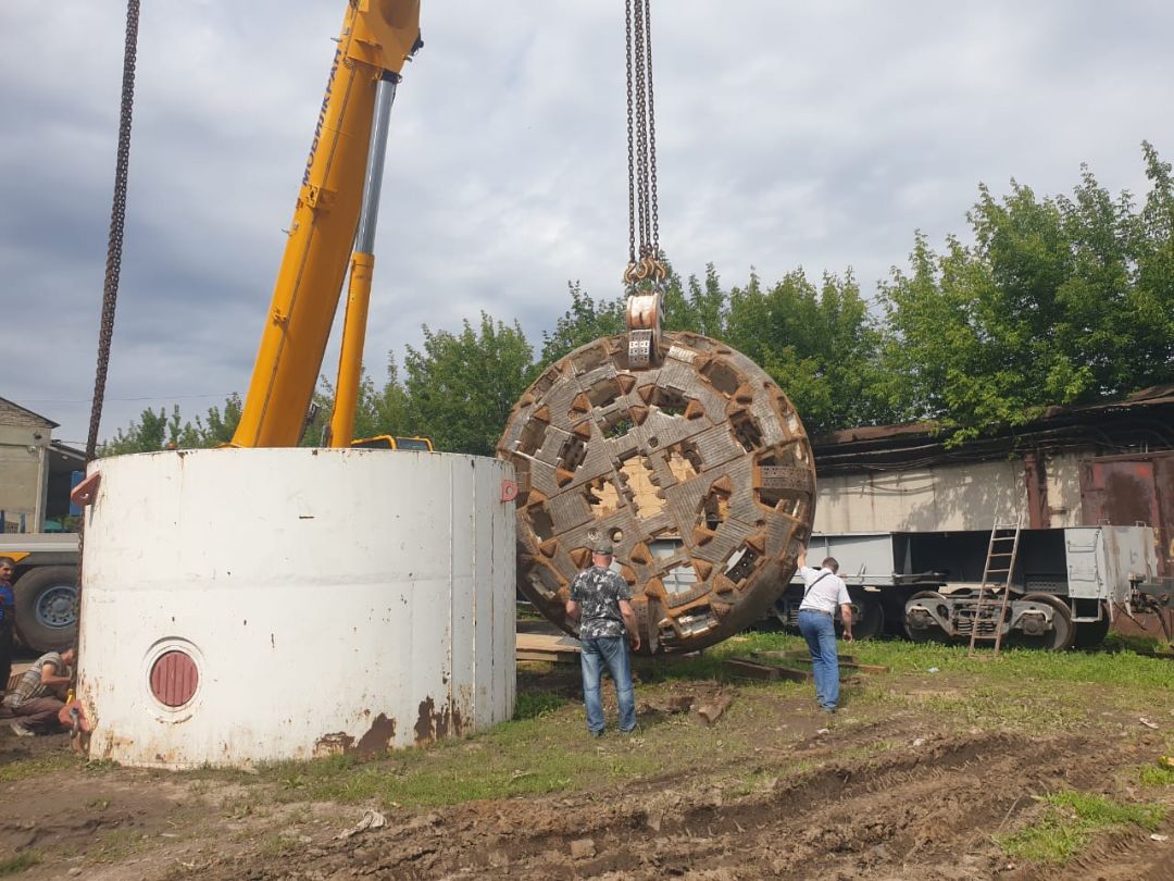 Перевозка горнопроходческого щита железной дорогой