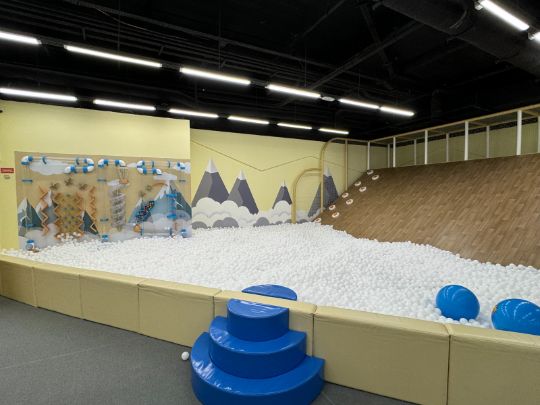 Indoor dry pool with balls