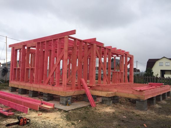 Каркасный зимний дом с панорамными окнами построить в МО