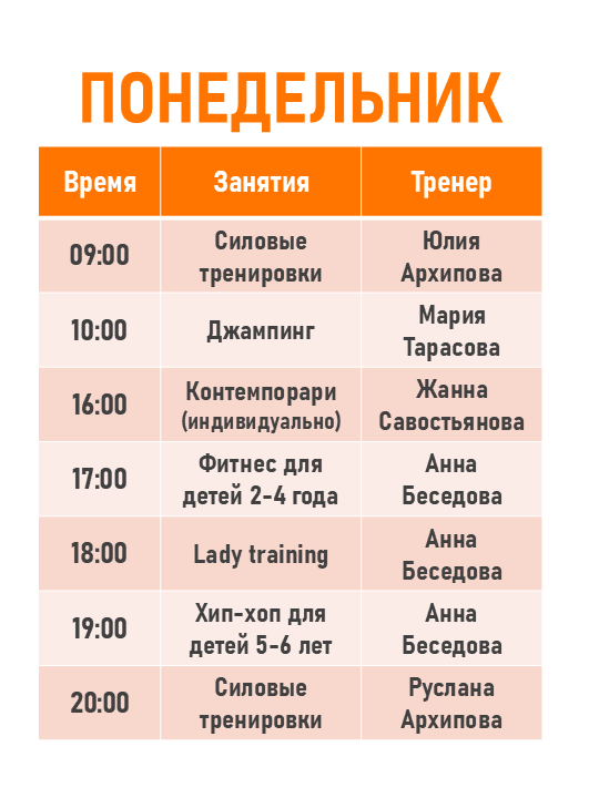 Занятия