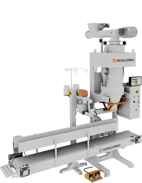 оборудование фасовки 5-10 кг в мешки для хорошо сыпучих продуктов 420 мешков в час
