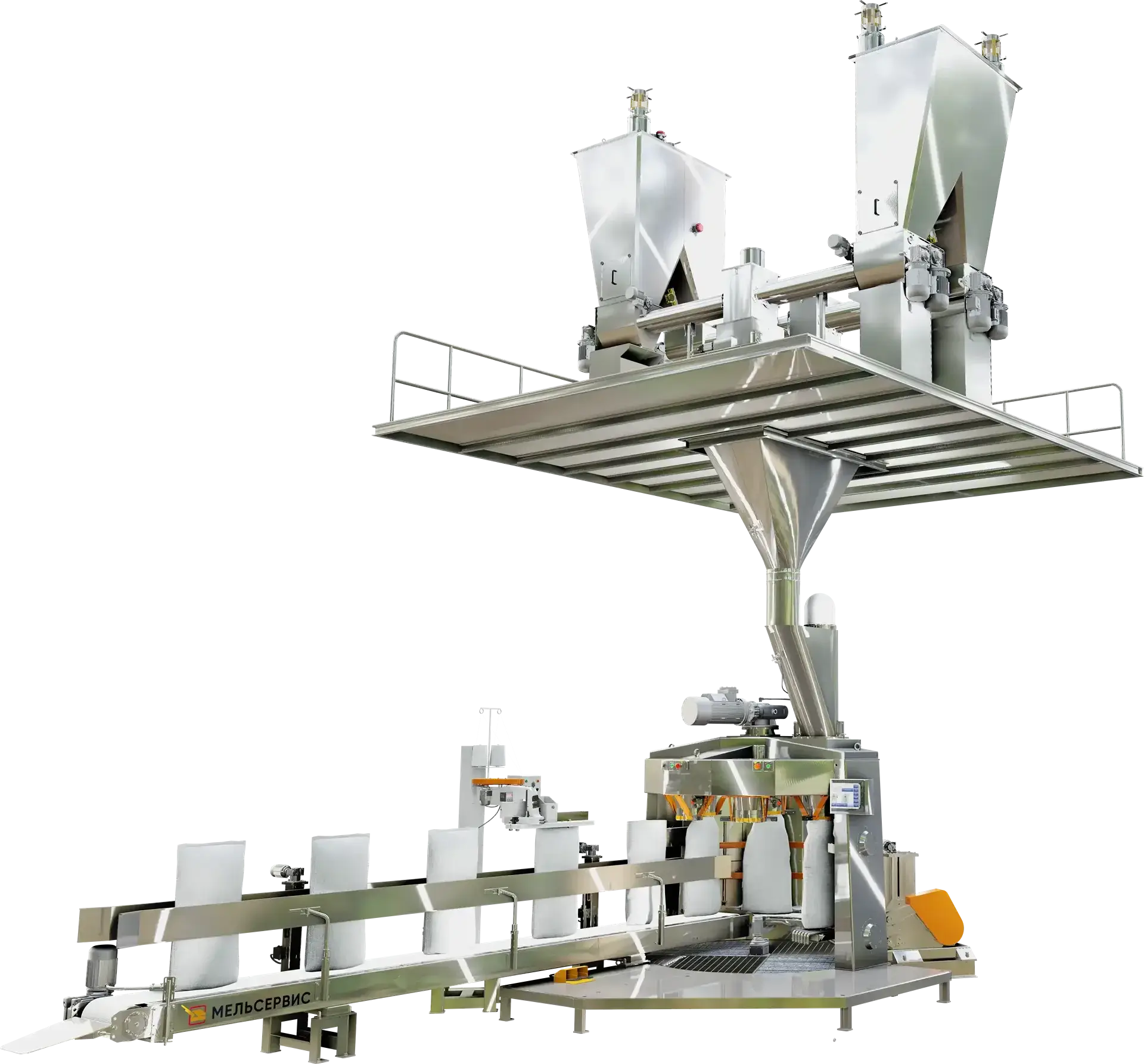 Карусельная установка фасовки в мешки МВД-МС-50/2-ДФ-К