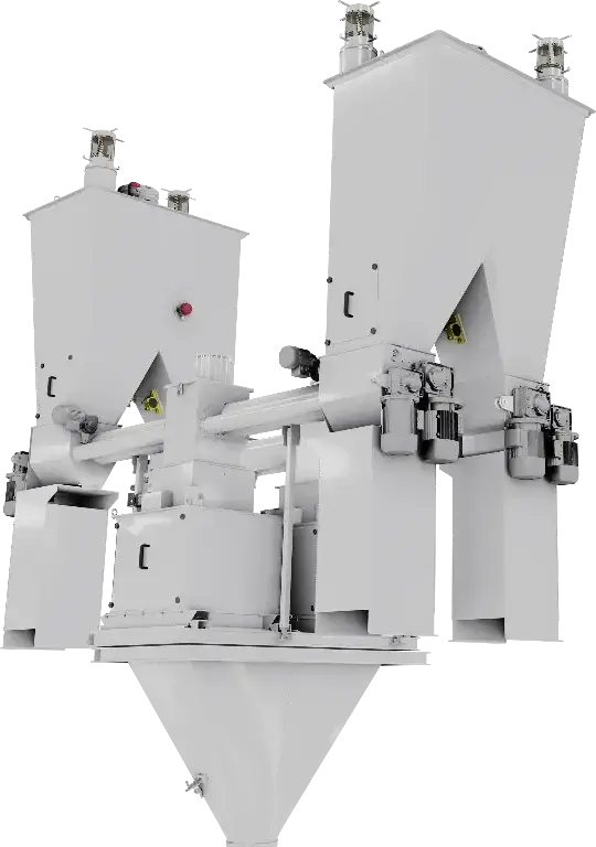 Бункеры с пневматическими вибраторами оборудования фасовки в мешки