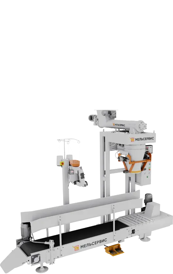 Оборудование фасовки в мешки. Со шнековым питателем.