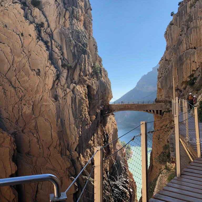 The modern route in El Chorro