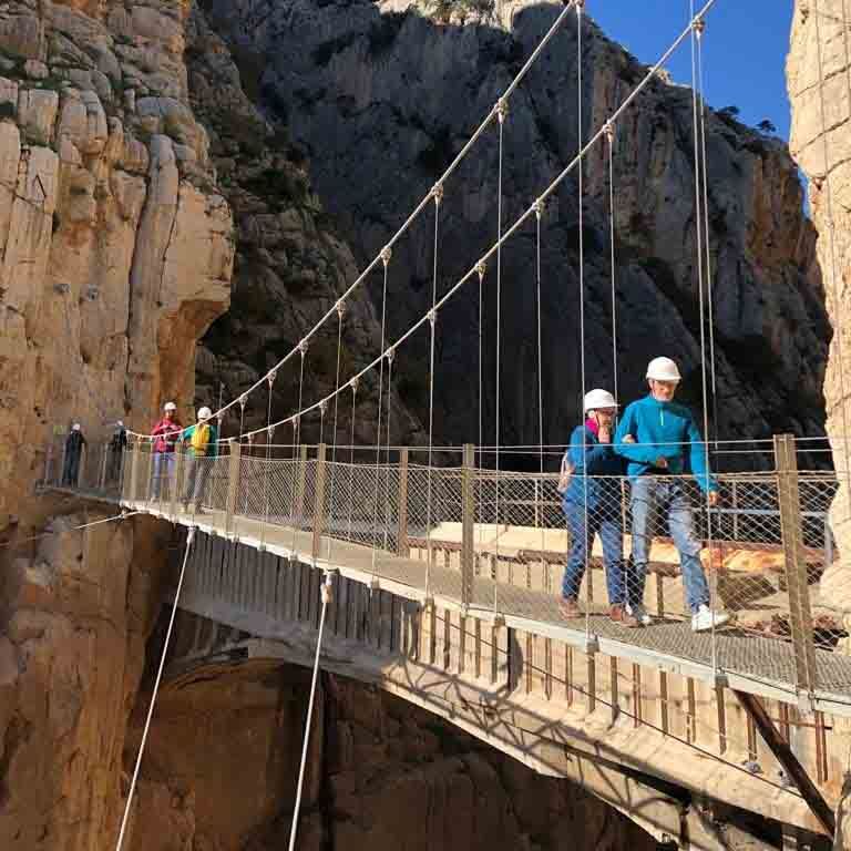 Handing bridge in caminito del rey