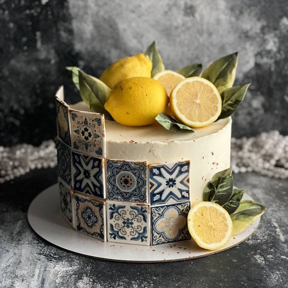 Женский торт наполен на День рождения - Лимоны  4кг