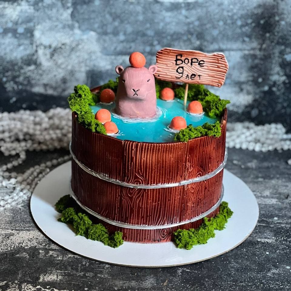 Детский торт на День рождения для мальчика на 9 лет -Капибара  3кг