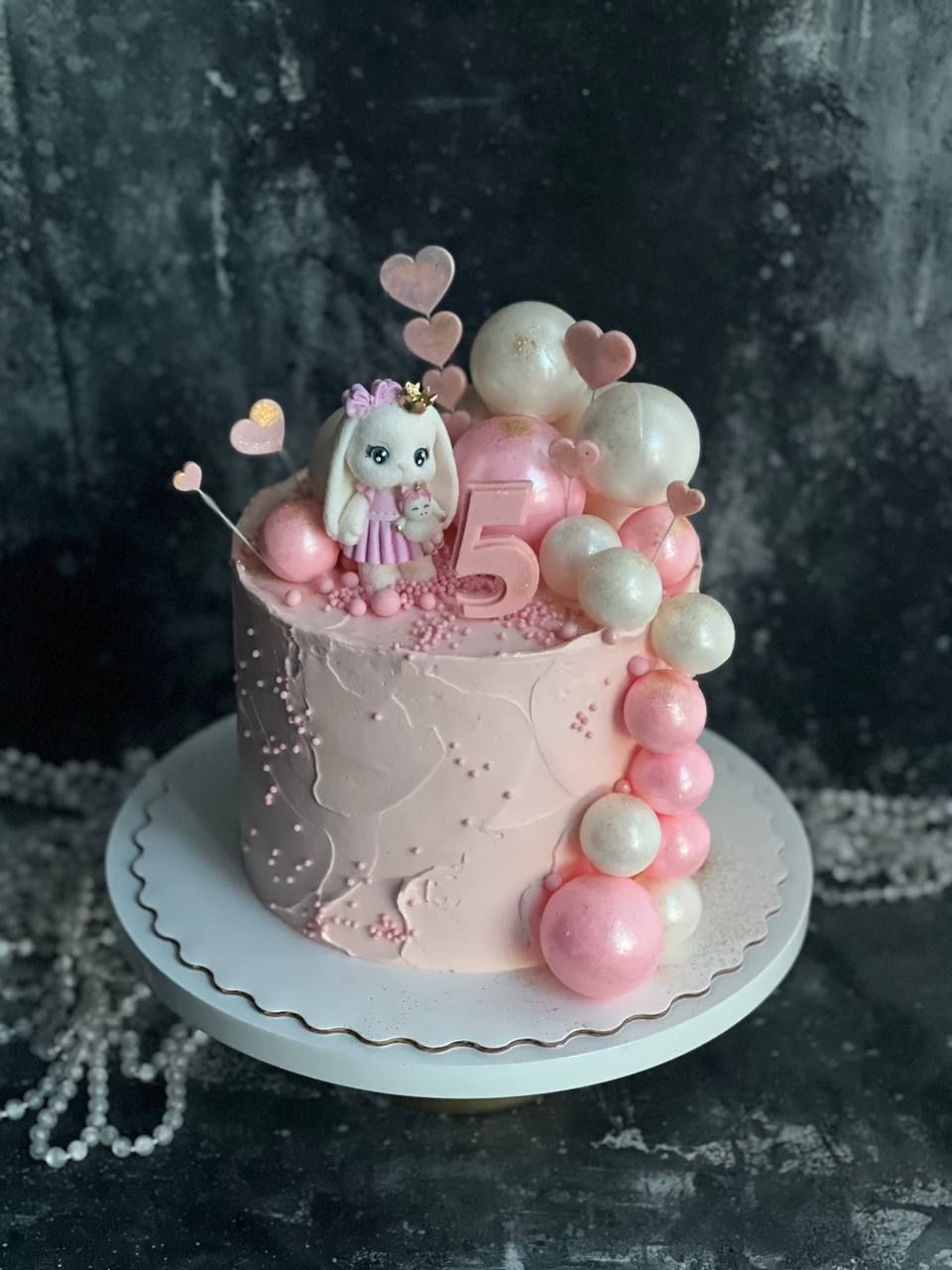 Детский торт на День рождения для девочки на 5 лет - Hello Kitty 2кг