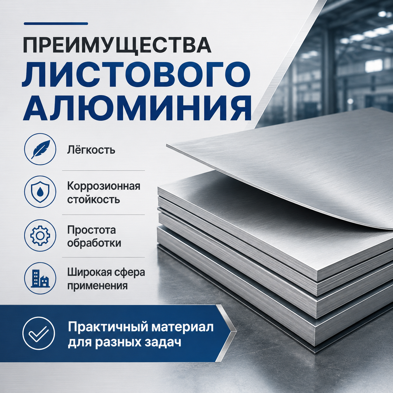 Преимущества листового алюминия