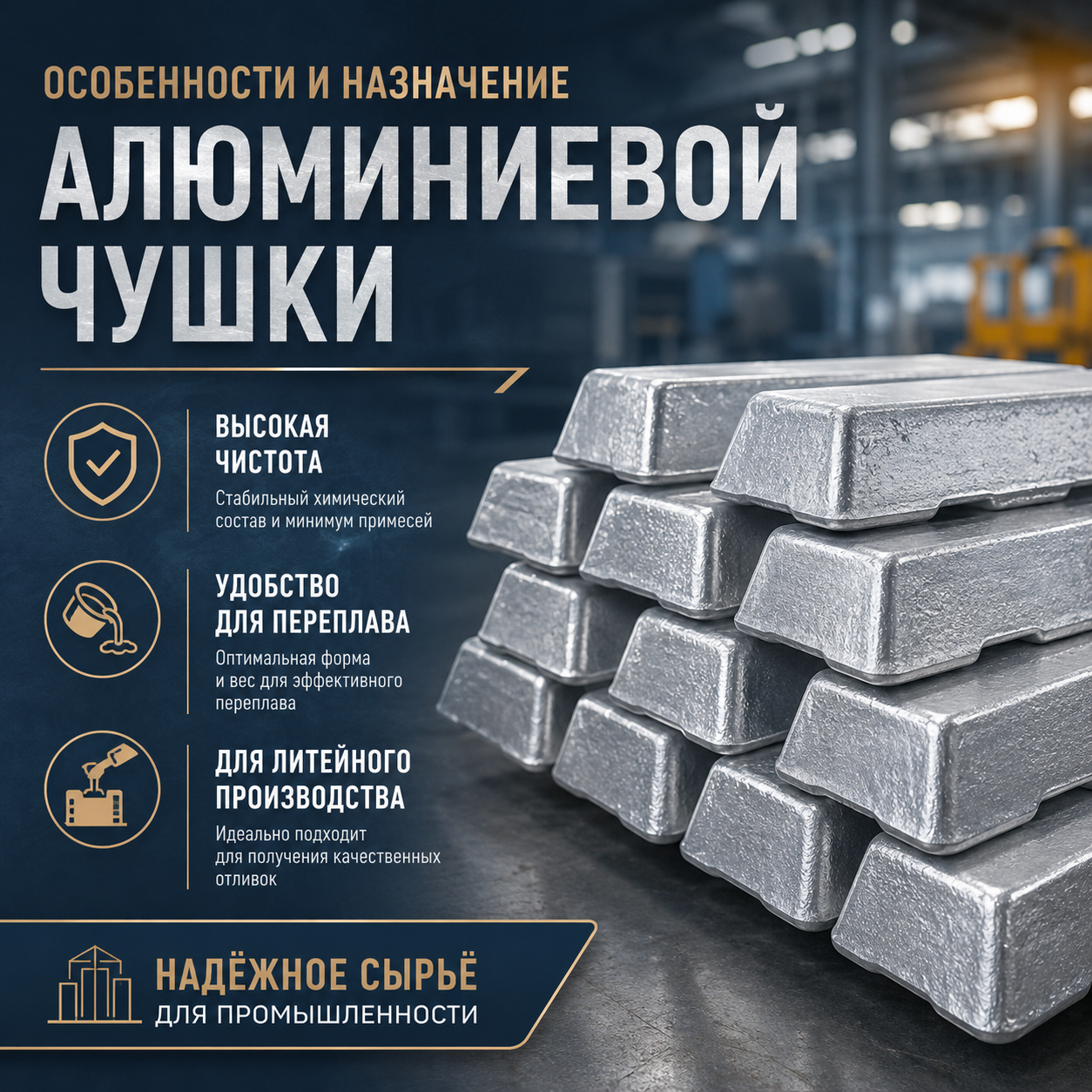 Особенности и назначение алюминиевой чушки