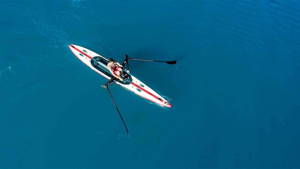 Гребля лицом вперед. Гребная система RowVista® на лодке Airdeck DUDE ROWonAIR® - оборудование для академической гребли на надувных досках, SUP, каяках, байдарках, каноэ и гребных лодках совместимо с большинством бордов Stand Up Paddle