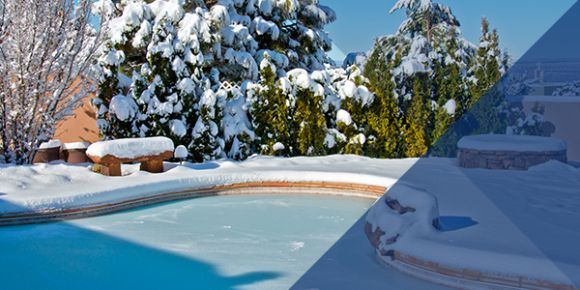 Бассейн в зимний сезон