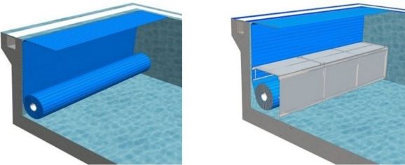 Подводное размещение вала на дне бассейна