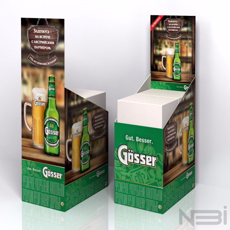 Разработка паалетных декораций для бренда gesser nbi pos материалы