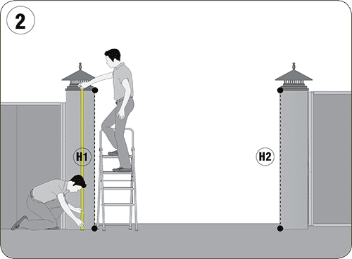 Замер высоты проема