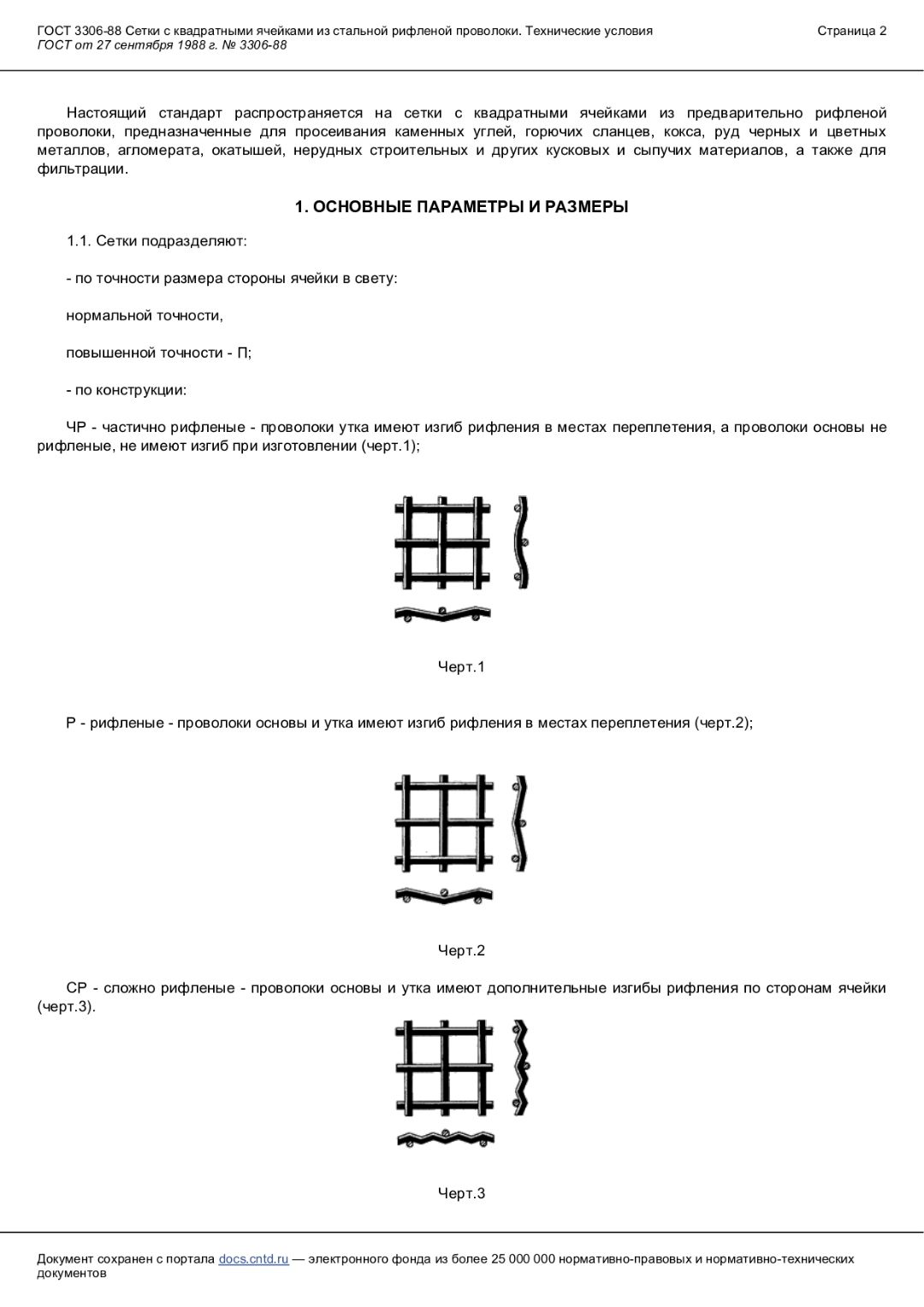 ГОСТ 3306-88 Сетка рифленая