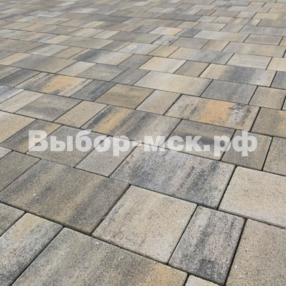 Тротуарная плитка Старый город 60 мм Базальт