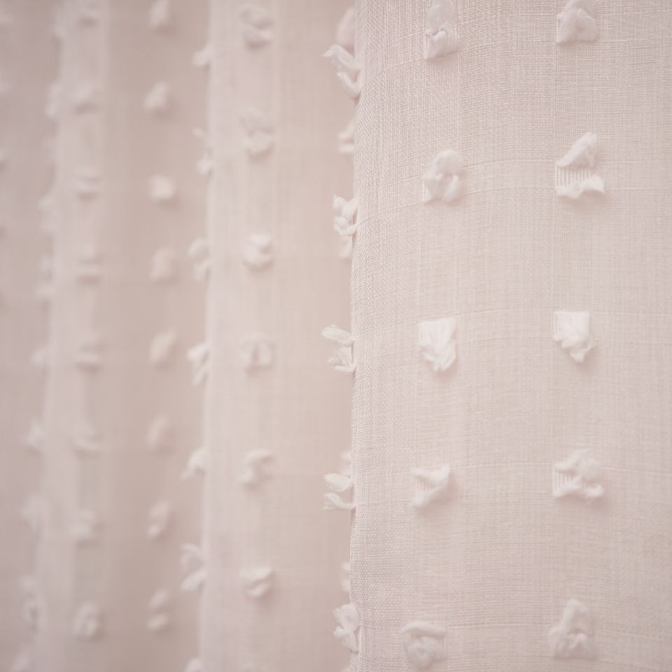 Тюль лен набивной