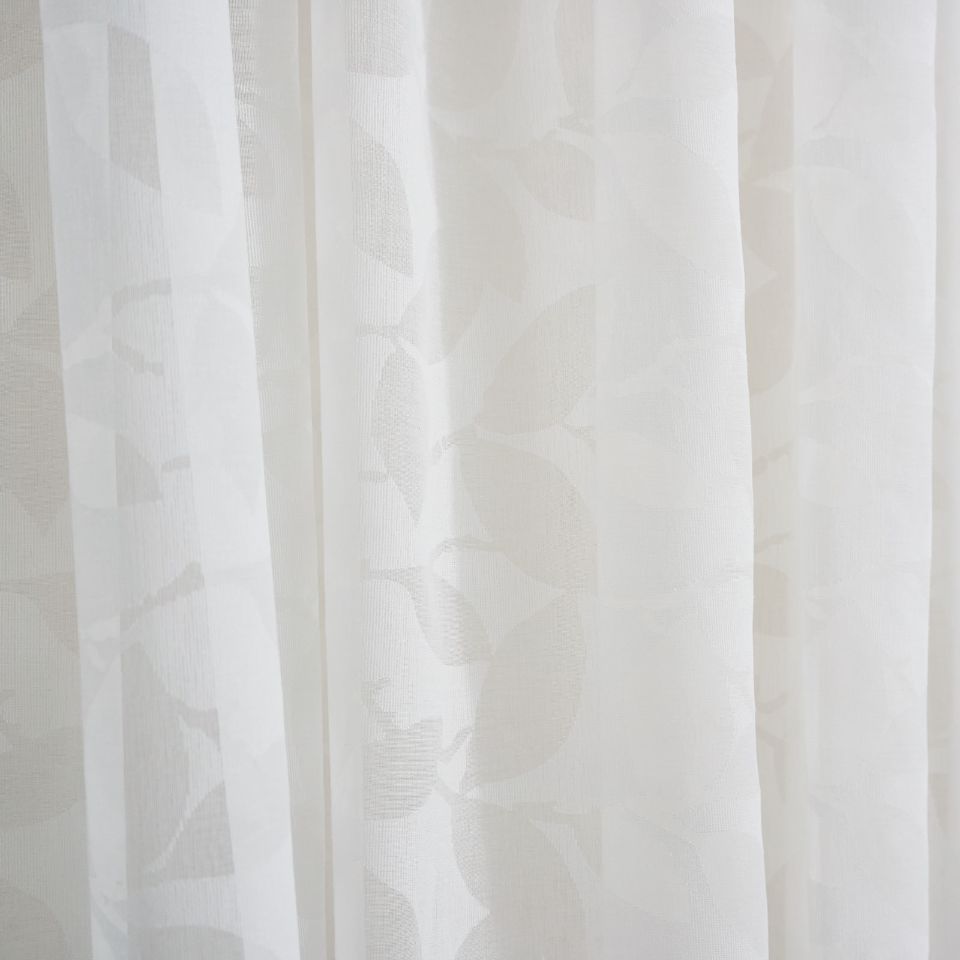 Тюль лен деворе "Листья"