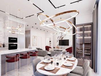 Компактная кухня с островом — барной стойкой 3