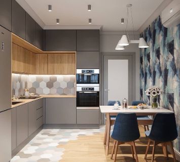 Кухня пластик углового типа 5 