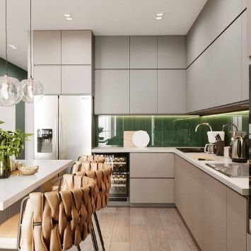 Кухня-гостиная с островом 1