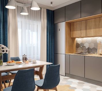 Кухня пластик углового типа 2 