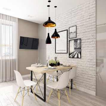 Белая кухня и прихожая 3 