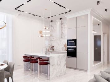 компактная кухня с островом 1