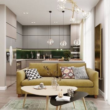 Кухня-гостиная с островом 3