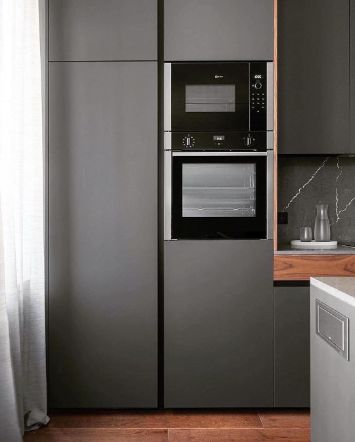 темная кухня с островом 3