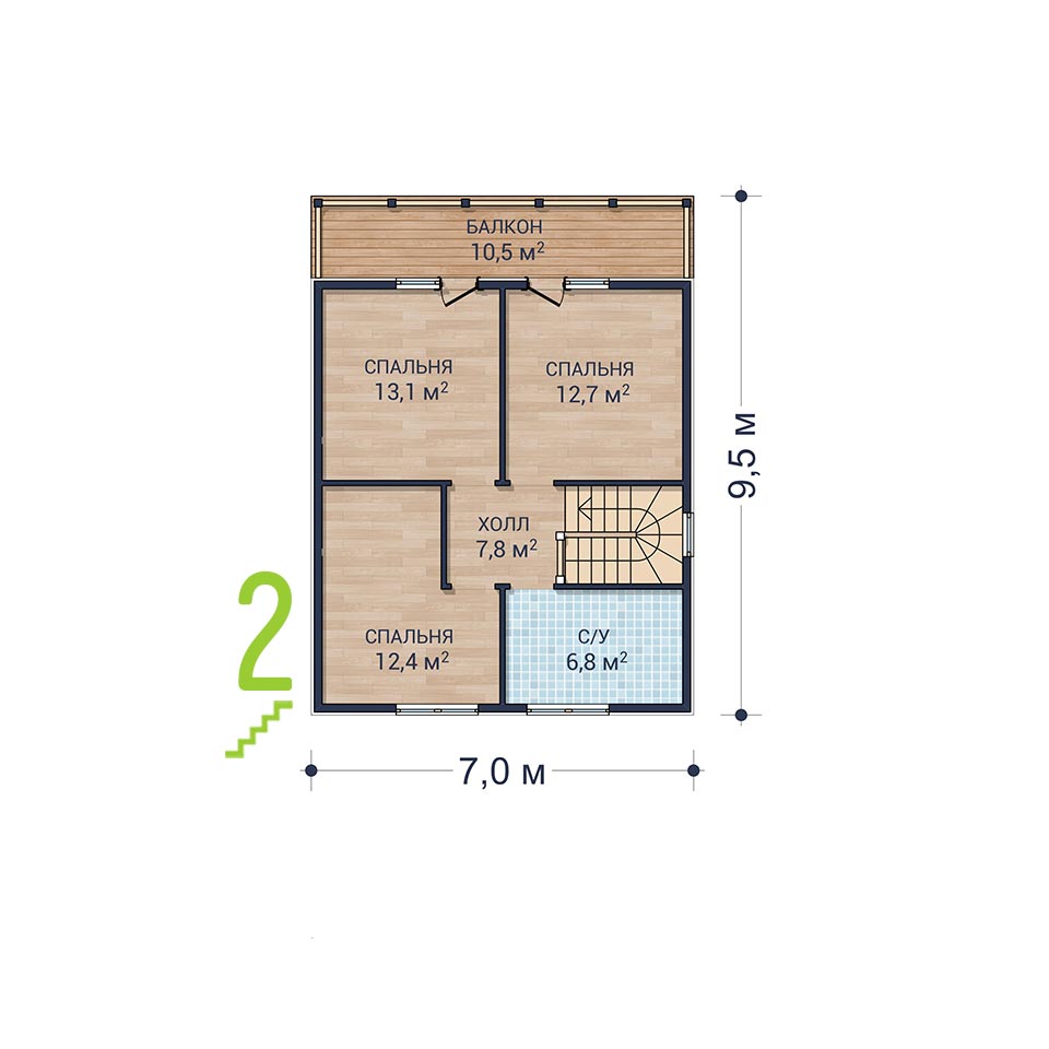Солнечный каркасный дом 2