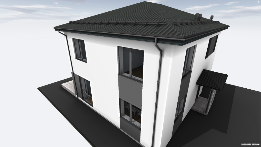 BIM модель вид дома 8 Стоун Дом