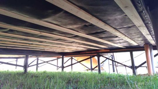 дополнительный подшив цокольного перекрытия