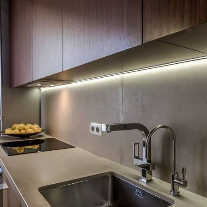 подсветка рабочей зоны эксклюзивной кухни