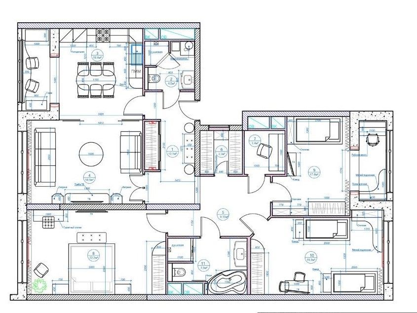 планировочное решение по дизайн проекту