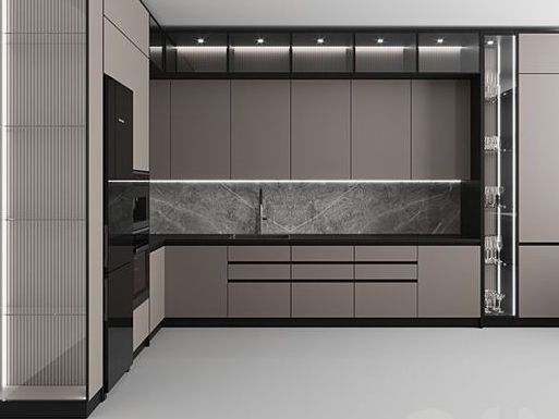 шикарная современная технологичная кухня