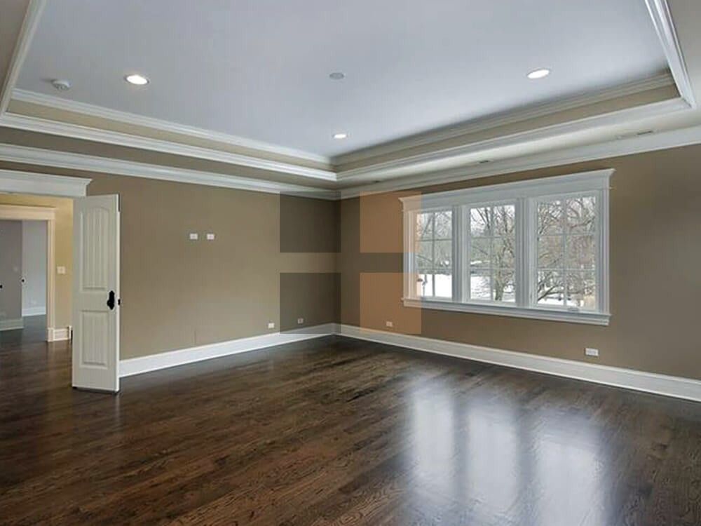 готовая отделка интерьера с окрашенными фасадами