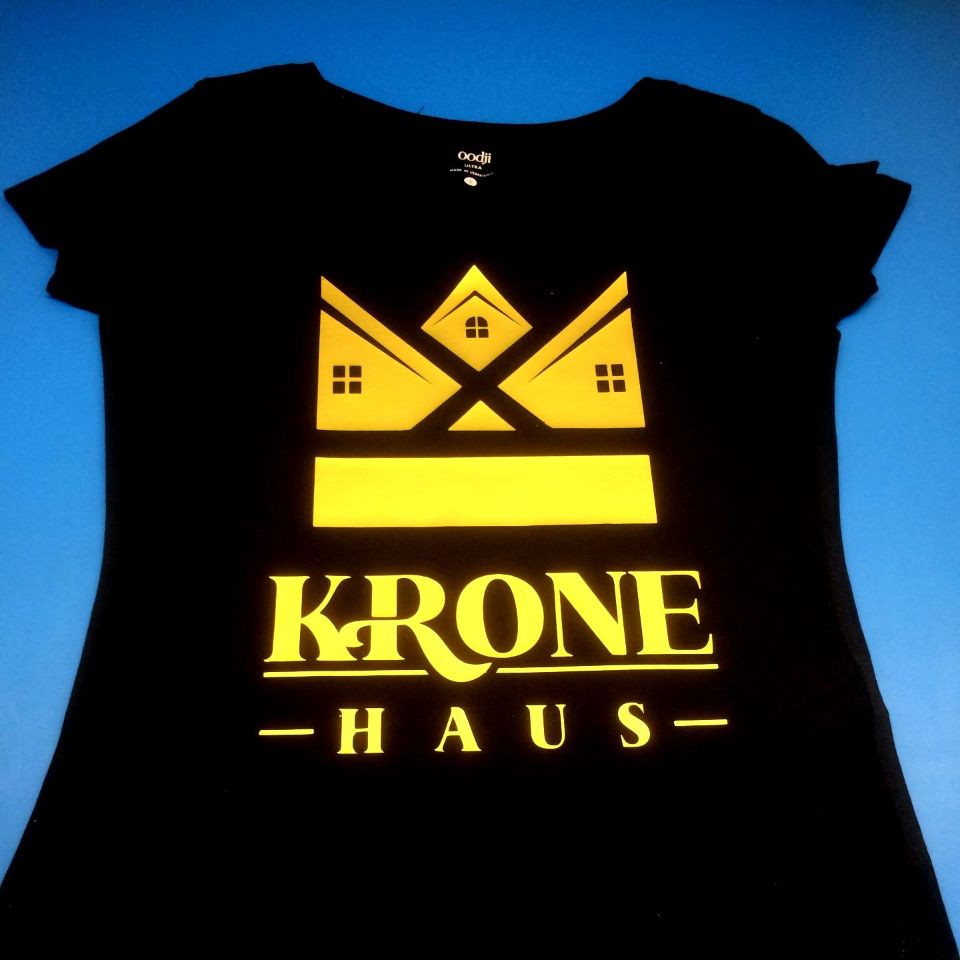 Печать золото на футболке