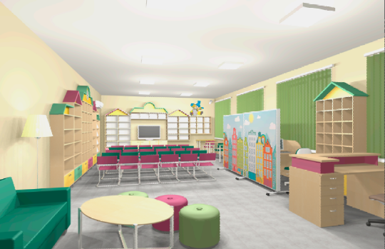 Оснащение модельной библиотеки в г.Любим