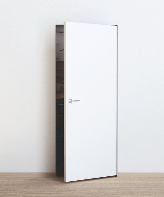 Скрытая дверь под отделку. Кромка грунт.