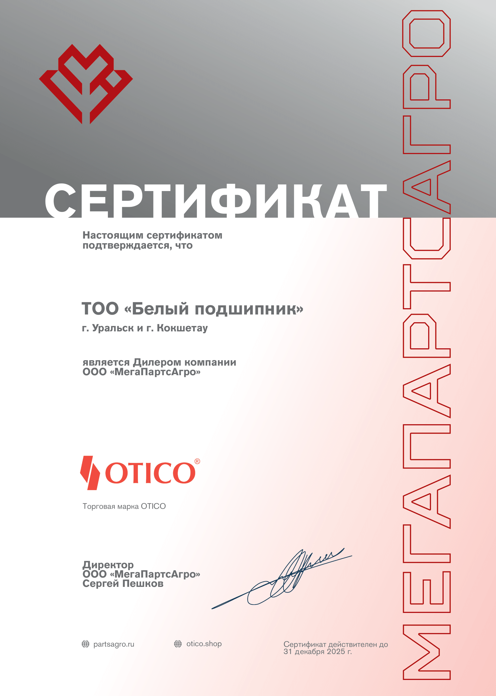 Официальный дилеры OTICO в КЗ