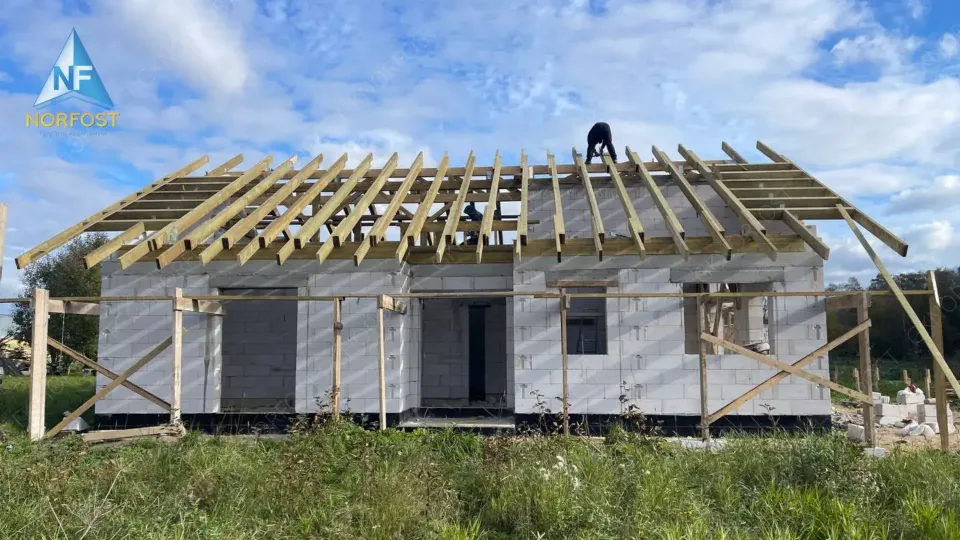 Строительство дома из газобетонных блоков в СПб NF 01