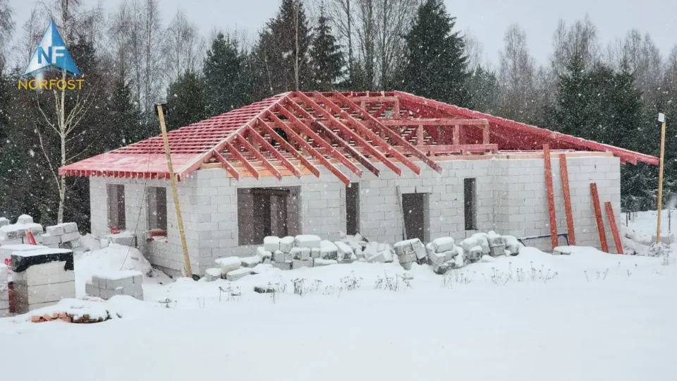 Строительство одноэтажного дома в Кингисеппе из газобетонных блоков