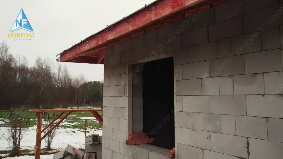 Строительство одноэтажного дома в Кингисеппе из газобетонных блоков
