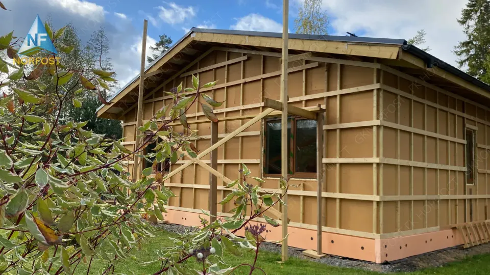 Строительство одноэтажного каркасного дома в п. Вырица