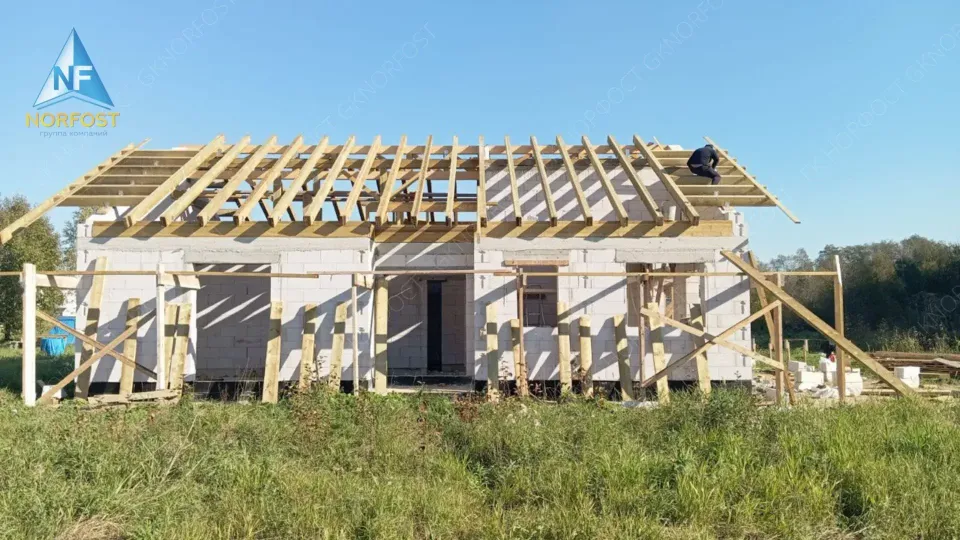 Строительство дома из газобетонных блоков в СПб NF 01