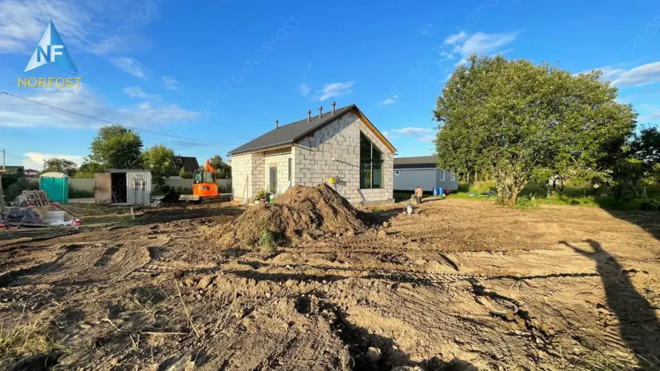 Строительство одноэтажного дома Barnhouse